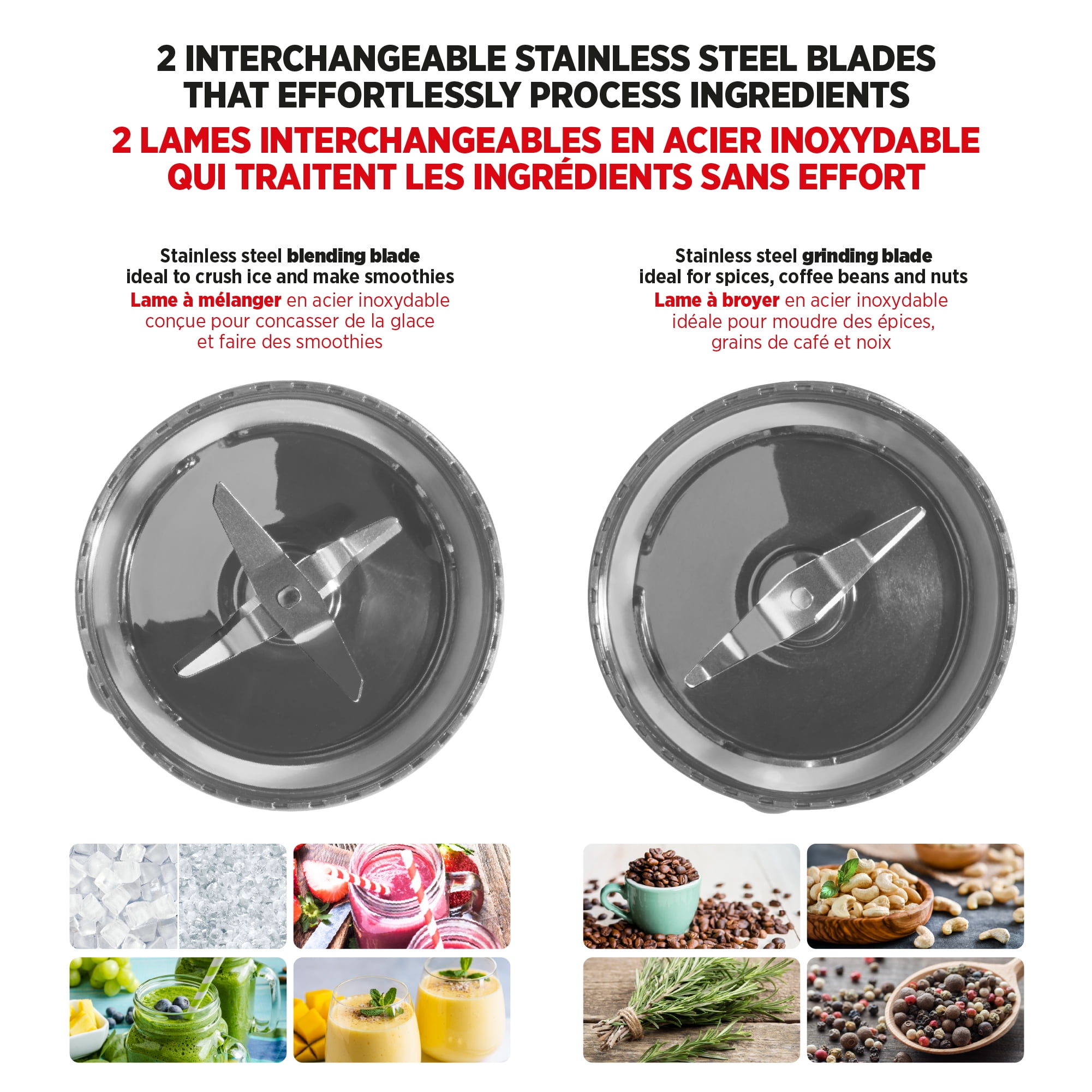 Starfrit Personal Blender - Two 828ml Cups - Two Blades - High, Low & Pulse Modes - 300W - Black, Personal Blender