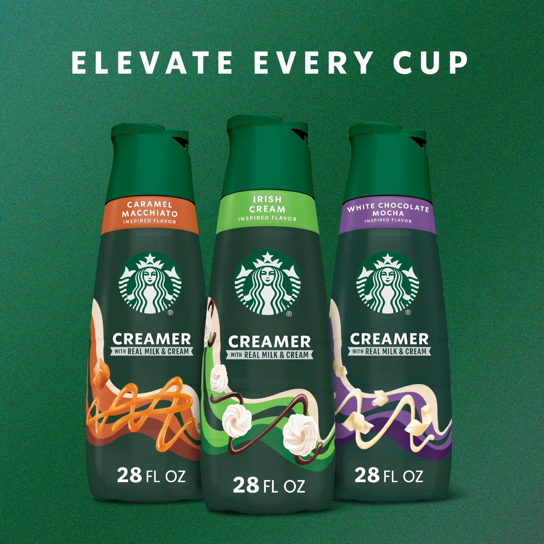 Starbucks Irish Cream Coffee Creamer, Chocolate & Vanilla Flavored Liquid Creamer with other natural flavors, 28 fl oz bottle