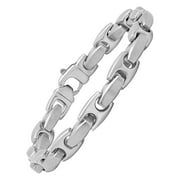 Brilliance Fine Jewelry Stainless Steel Mariner Link Bracelet, 9"