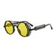 thumbnail image 1 of Gafas de sol redondas polarizadas con marco de metal, lentes circulares de colores, gafas de sol UV400 unisex, gafas góticas para verano, exteriores, playa, marco negro porno, 1 of 3