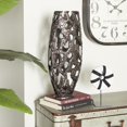 thumbnail image 2 of DecMode 20" Black Aluminum Metal Vase with Cut Out Designs, 2 of 9