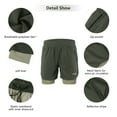 thumbnail image 5 of Men 2 In 1 Running Shorts Quick Drying Breathable Active Training Exercise Jogging Marathon Cycle Shorts, 5 of 7