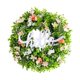 thumbnail image 1 of Corona de primavera para puerta delantera, decoración de corona de flores, guirnalda colgante de hojas de 45cm para fiesta, granja, pared de, 1 of 9