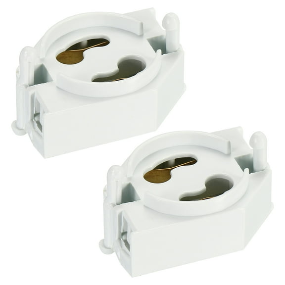 Uxcell LED Tube Light Mounting Bracket Sockets Parts Accessories Fluorescent Lamp Start Device Base Holder 2 Pack