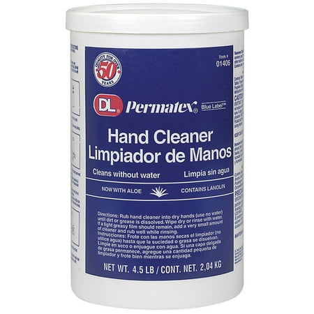 Dl® Permatex® Blue Label™ 01406 Cream Hand Cleaner 4.5 Lb Plastic (Best Cleaner For Soap Scum On Acrylic Tub)