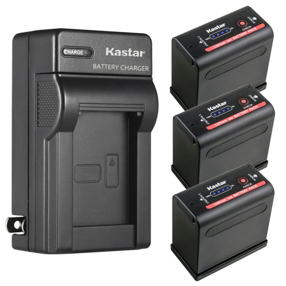 Kastar 3 Pack Battery and AC Wall Charger Compatible with Canon UC-X1 UC-X1Hi V50Hi V60Hi V65Hi XM1 XM2 XV1 XV2 EOS C100 Mark II V72 V75Hi V400 V420 V500 V520 HDV XH-A1S HD XH-G1 HDV XH-G1S HD XL-H1A