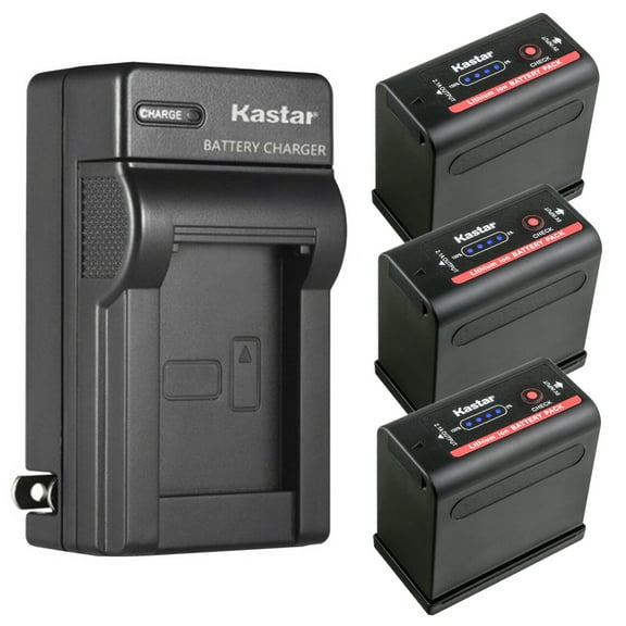 Kastar 3 Pack Battery and AC Wall Charger Compatible with Canon UC-X1 UC-X1Hi V50Hi V60Hi V65Hi XM1 XM2 XV1 XV2 EOS C100 Mark II V72 V75Hi V400 V420 V500 V520 HDV XH-A1S HD XH-G1 HDV XH-G1S HD XL-H1A