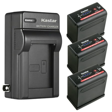 Kastar 3-Pack Battery and AC Wall Charger Compatible with Canon UC-X30Hi UC-X40 UC-X40Hi UC-X45 UC-X50 UC-X55 V40 V40Hi V50Hi V60Hi V65Hi V72 V75Hi V400 V420 V500 V520 XF100 XF105