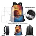 thumbnail image 6 of Uorisanigo Backpack Schoolbags for Kids, Soccer Ball Print Large Capacity Casual Basic Bookbag Elementary School Bag Preschool Casual Daypack with Adjustable Padded Straps(17 inch), 6 of 6