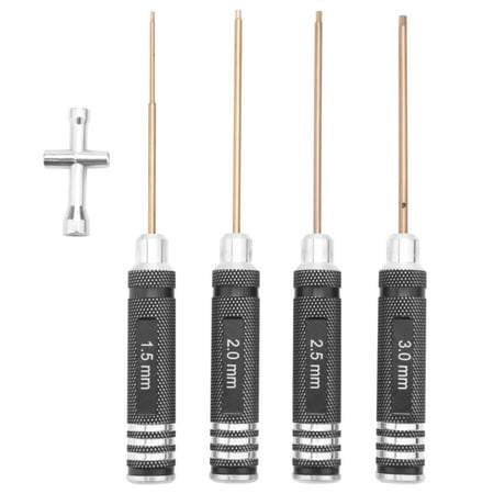 

Hex Screw Driver Set RC Tools Kit Hexagon Screwdriver Kit with Cross Wrenches Sleeve for RC Helicopter Car Models