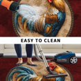 thumbnail image 4 of Farm Rooster Outdoor Rug 6x9 Ft, Non Slip Washable Area Rug, Boho Farmhouse Animals Floral Pattern Patio Rugs Carpet Runner, Large Floor Mat for Indoor/Outdoor Deck Porch Camping, 4 of 8