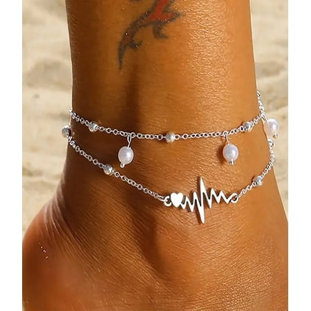 Double Layer Heart Beat Anklet