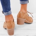 thumbnail image 4 of NOKIO Ankle Booties for Women, Fashion Women's Shoes Breathable High Heels Retro Short Boots Women'S Versatile Block Heel Ankle Booties Women Chunky Pointed Toe Cutout Low Heel Shoes, 4 of 8