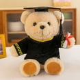 thumbnail image 1 of JM Oso de graduación de peluche de 25 cm con sombrero Felicitaciones Regalo de graduación para ella Muñeco de peluche Muñeco de peluche Juguete suave Regalo para niña y niño Regalo para la escuela secundaria y la universidad JM JM, 1 of 5