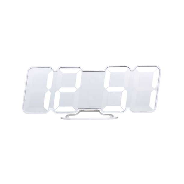 Control remoto digital 3D inalámbrico RGB Reloj de alarma USB Tiempo / Temperatura / Visualización d Tomshoo Blanco