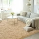 thumbnail image 3 of Alfombra BENRON Fluffy Beige para salón y dormitorio 120 x 180 cm, 3 of 7