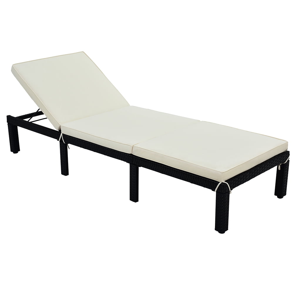 Lowestbest Outdoor Sun Loungers, Patio Furniture Outdoor Adjustable PE Rattan Wicker Chaise Lounge Chair Lowestbest Outdoor Sun Loungers, Patio Furniture Outdoor Adjustable PE Rattan Wicker Chaise Lounge Chair