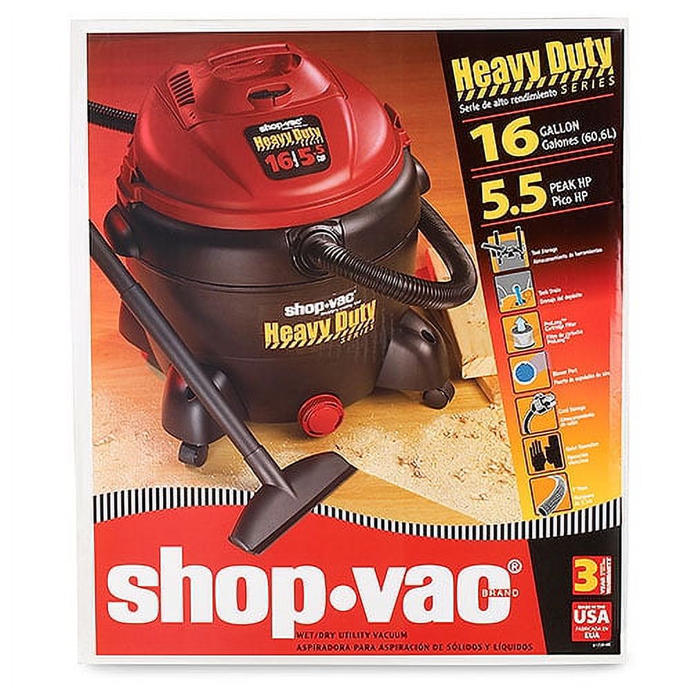 ShopVac Heavy Duty 16-Gallon 5.5 HP - image 2 of 2