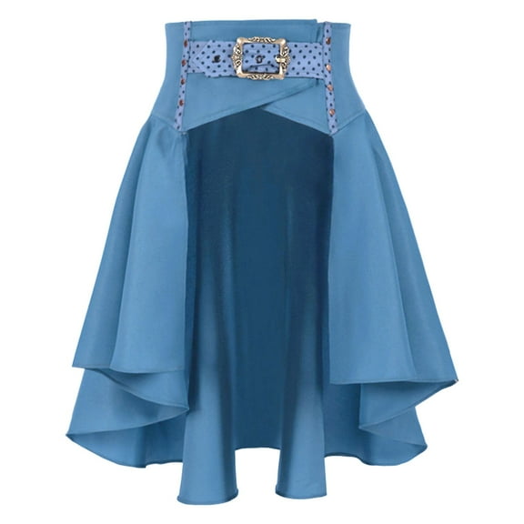 Njagoc3 Womens Tie-Waist Asymmetric Midi Skirt for Fashion-Forward Street Styles