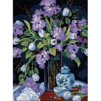 Dimensions "Tulips & Lilacs" Needlepoint Kit, 12" x 16"