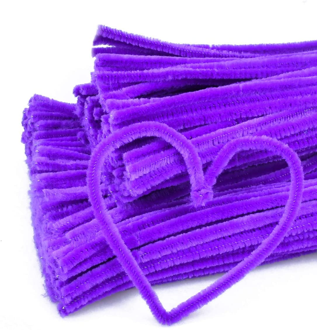 6mm wide 10-1000 LIGHT PURPLE chenille craft stems pipe cleaners 30cm long 