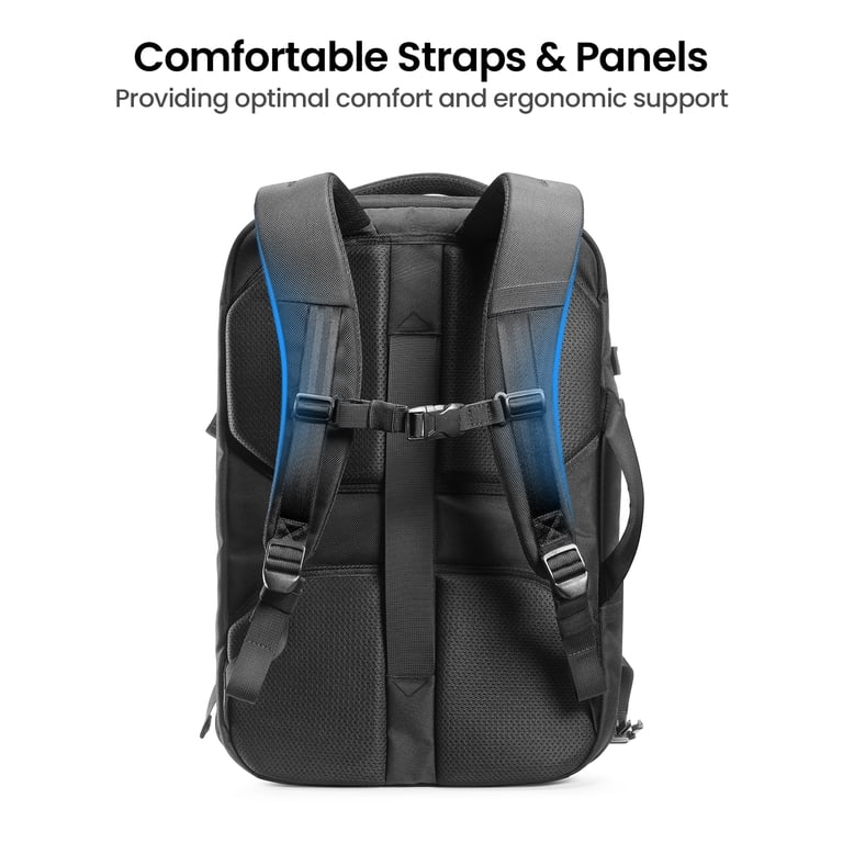 tomtoc Travel Backpack 40L, TSA Friendly Carry-on Fits 17.3