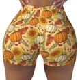 thumbnail image 2 of Picia Pumpkin And Sunflower Printed Workout Shorts for Women Seamless Scrunch Butt Lifting High Waisted Yoga Gym Booty Running Moisture-wicking Short Pants-XX-Large, 2 of 9