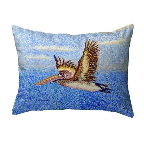 Betsy Drake KS1341 11 x 14 in. Flying Pelican Non-Corded Pillow - Small