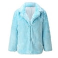 thumbnail image 4 of Aayomet Trench Coats For Women Women's Teddy Bear Oversized-Fit Lapel Jacket,Blue S, 4 of 5