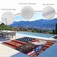 thumbnail image 3 of American Flag Outdoor Rug for Patio/Deck/Porch, Non-Slip Large Area Rug 4 x 6 Ft, Vintage Eagle Blue Red USA Flag Indoor Outdoor Rugs Washable Area Rugs, Reversible Camping Rug Carpet Runner, 3 of 8