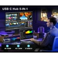 thumbnail image 7 of AUBEAMTO USB C Hub to HDMI Multiport Adapter, 5-in-1 USB C Hub with 4K HDMI, USB 3.0, 2*USB 2.0 Ports, 100W PD Ports for MacBook Pro, iMac, PS5, Chromebook, iPhone 15 Pro, XPS, etc, 7 of 7