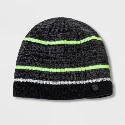 Boys' Stripe Marled Reflective Beanie 