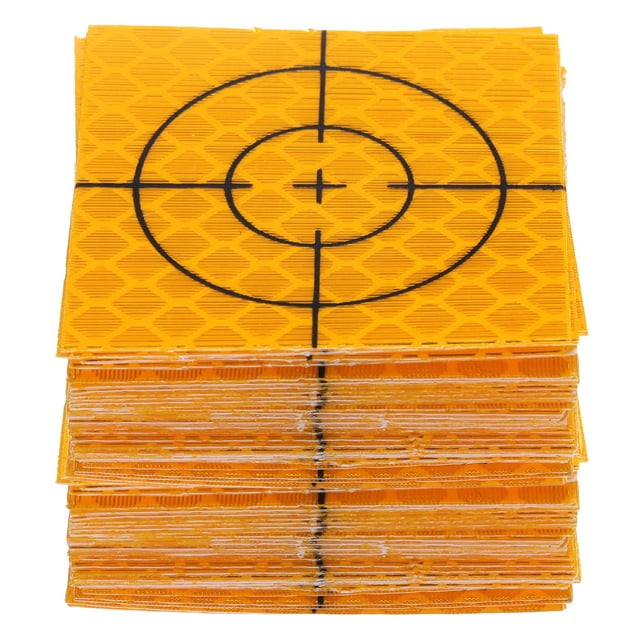 Uxcell 60pcs Survey Reflector Sheet 40x40mm Self-Adhesive Survey Target Mark Yellow
