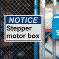 thumbnail image 6 of ANSI Horizontal Machine Safety Sign 8"x12" Weatherproof UV Resistant Indoor Outdoor Industrial Caution Danger Warning Sign (Stepper motor box), 6 of 7