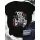 thumbnail image 1 of Halloween T-shirt - Women's Summer Poison Bottle, Rose, Skull & Slogan Graphic T-Shirt, Tops Women, Going&nbsp;Out&nbsp;Outfits, Teacher&nbsp;Outfits&nbsp;For&nbsp;Women, Back&nbsp;To&nbsp;School, 1 of 6