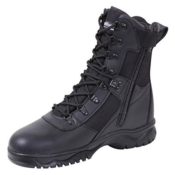 Rothco 8'' Insulated Side Zip Tact Boot, Black, 9.5