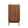 thumbnail image 4 of Modway Soma 48" Double Sink Modern Wood Bathroom Vanity in Walnut/White, 4 of 17