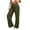 Army Green, variant on Liuinsasek Women's High Waist Straight Wide-Leg Pants Fashionable Versatile Casual Solid Color Elastic-Waist with Pockets Spring Summer Outfits