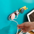 thumbnail image 3 of 6 Pack Self Adhesive Hooks Holders for Hanging Key Plug Cable, Silicone Decora, 3 of 4