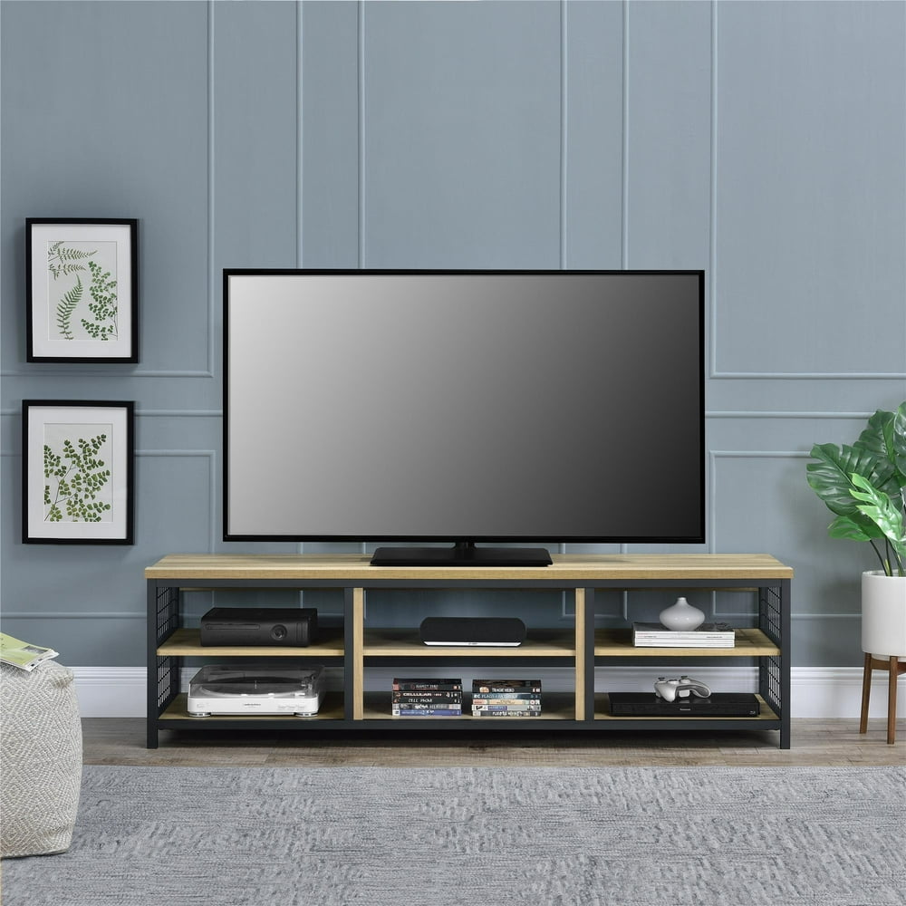 Ameriwood Home Broadview TV Stand for TVs up to 75", Golden Oak