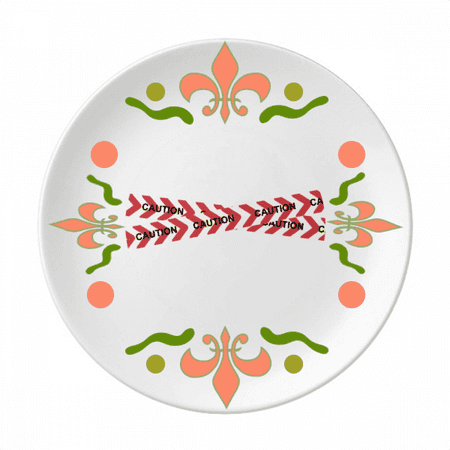 

Logo Caution Line Art Deco Fashion Flower Ceramics Plate Tableware Dinner Dish