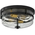 thumbnail image 2 of Uforic Black Ceiling Light Fixture, 12-Inch Farmhouse Flush Mount Lighting with Distinctive Seeded Glass Shade, 2 of 6