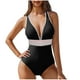 thumbnail image 2 of Traje de baño de bikini de verano para mujer, de color liso, con cojín en el pecho y sin soporte de acero, sin espalda, con tirantes, de nailon., 2 of 5