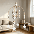 thumbnail image 6 of XIBUFE 2026 New Baby Crib Mobile Nordic Style Wooden Wind Chime Nursery Decoration for Nurseries, Baby Rooms, Cribs, Bedrooms, Infant Spaces, 6 of 7