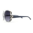 thumbnail image 3 of Womens Classic 90s Butterfly Diva Plastic Sunglasses Clear Grey Tort Smoke, 3 of 4