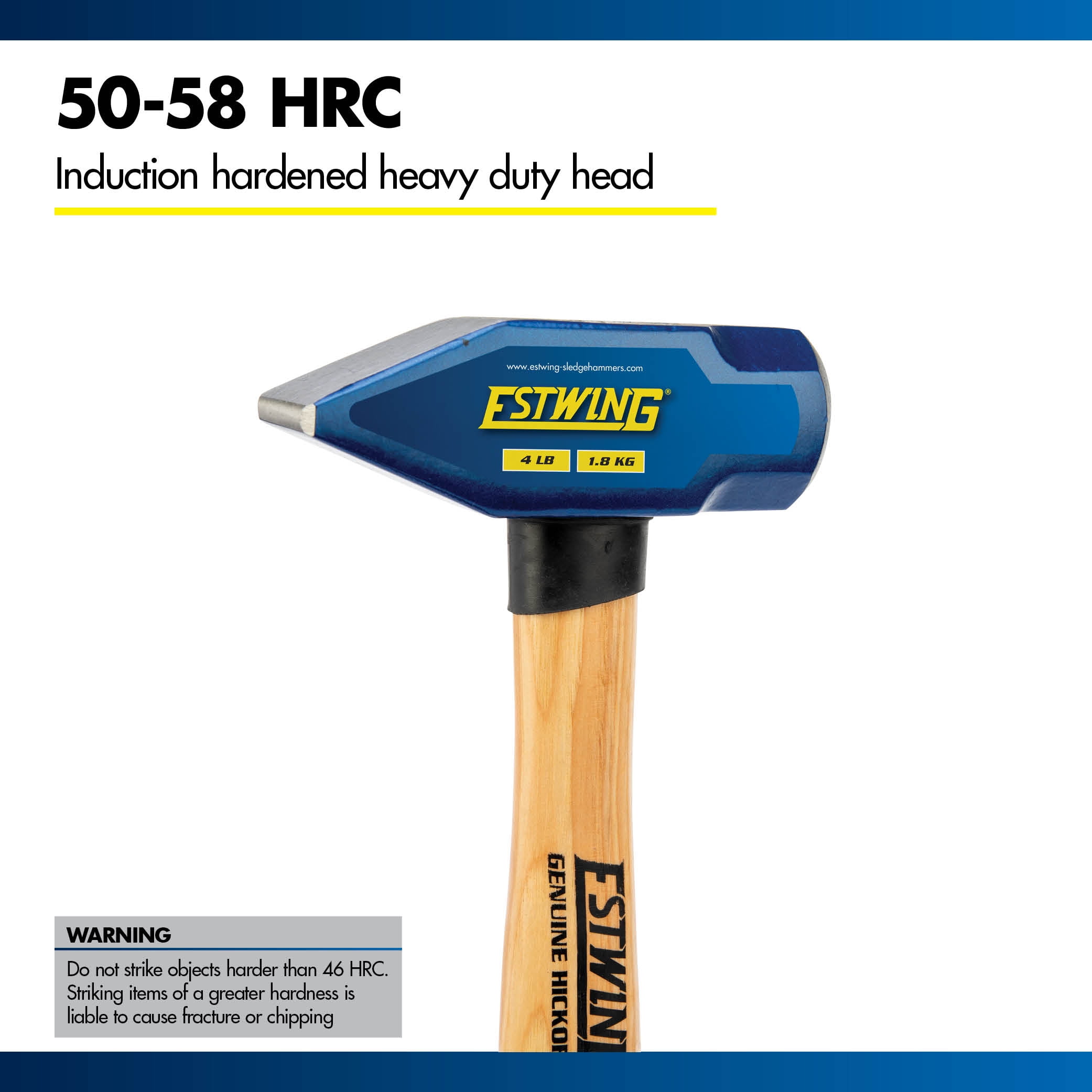 Estwing 4 lb Blacksmith Hammer with 14" Hickory Wood Handle
