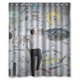 thumbnail image 1 of Cortina de Ducha Hombre Divertido Doodle ABPHQTO en Pared Blanca Tela de Poliéster Impermeable 150x180 cm, 1 of 1