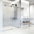 thumbnail image 3 of VIGO Elan 56 to 60 in. W x 74 in. H Sliding Frameless Shower Door in Stainless Steel with 3/8 in. (10mm) Fluted Glass, 3 of 13