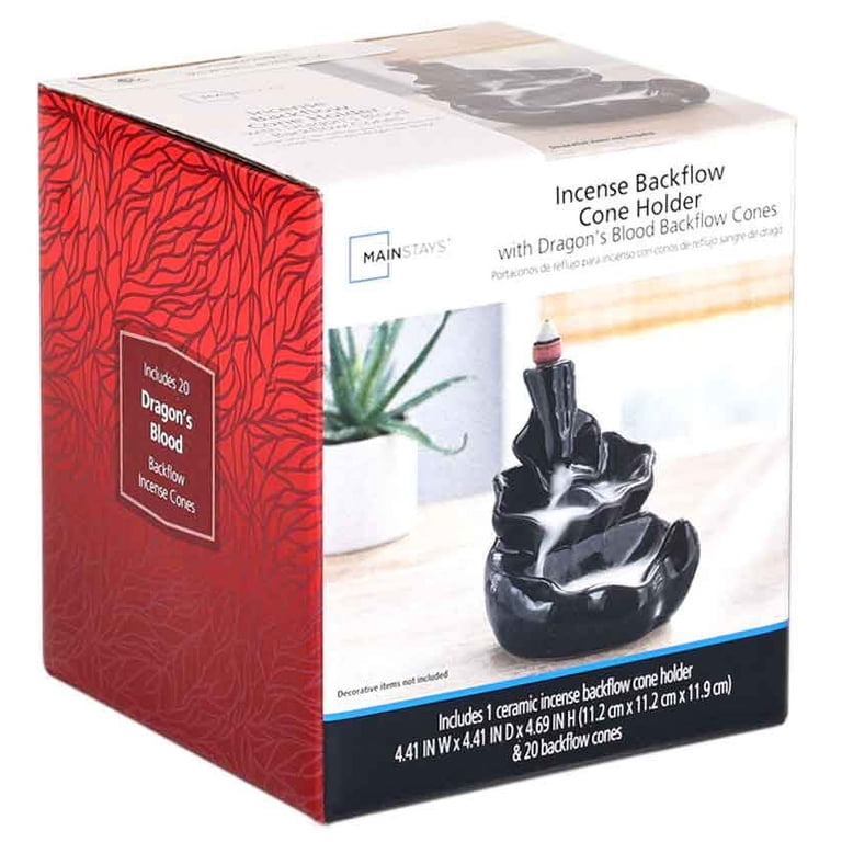 Mainstays Black Ceramic Backflow Incense Cone Holder photo 4