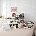 thumbnail image 5 of Feelyou Vintage Xmas Plaid Twin Bedding Sets 7-Piece, Winter Snowflake Bedding Comforter Set, Christmas Patchwork Reversible Sheet Sets, Breathable Home Decor, 5 of 7